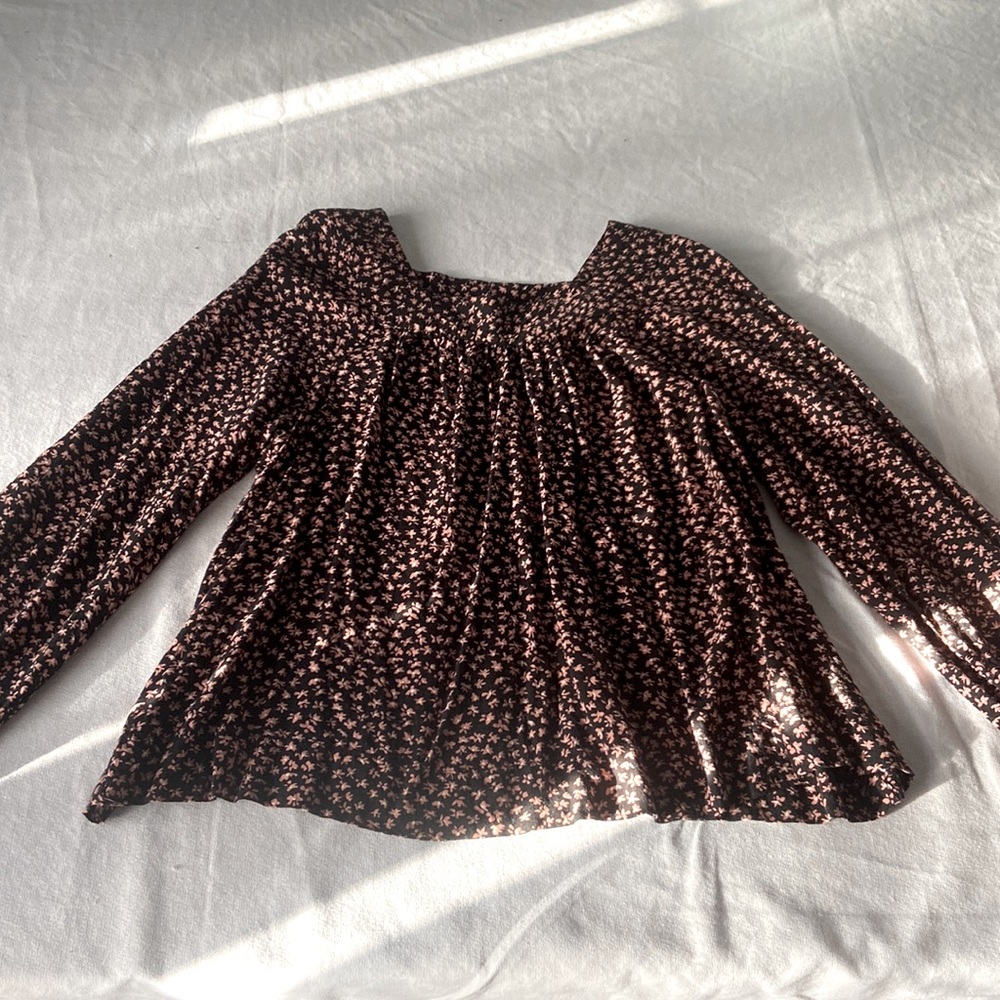 Target-Universal Thread- Blouse, Size Medium, Pink and Black with Flowers
